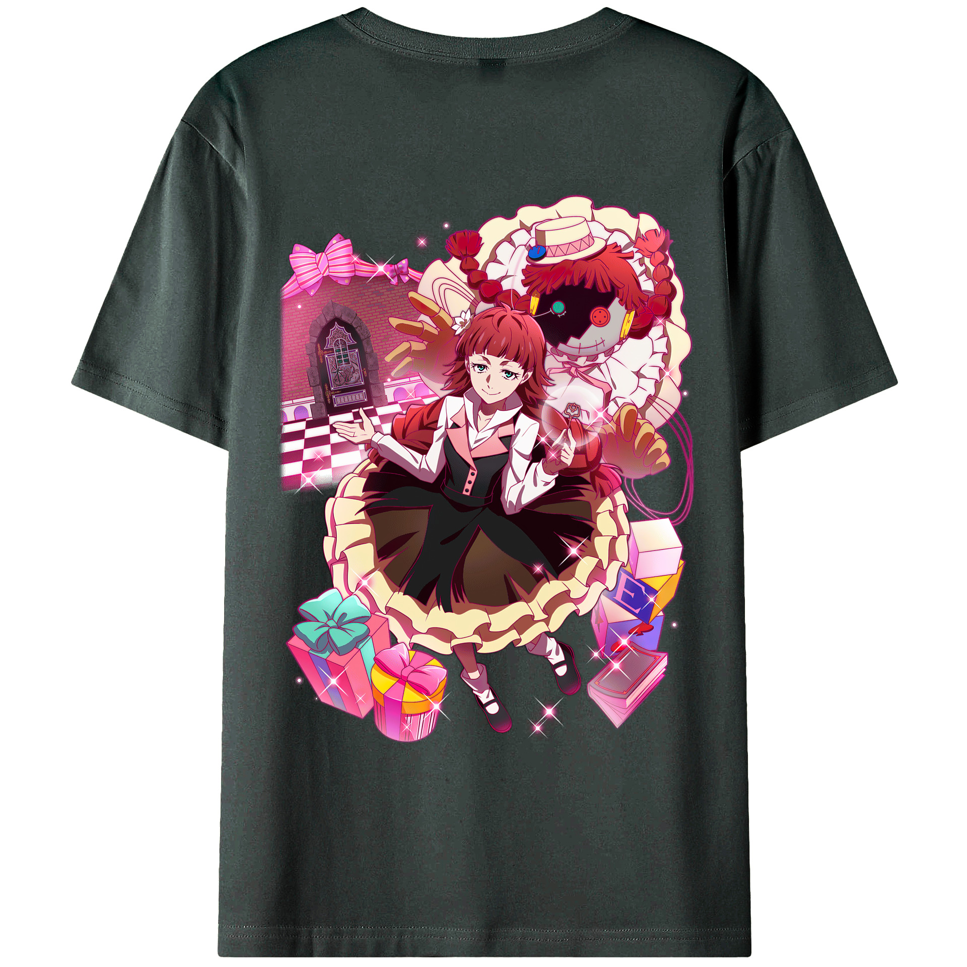 （画像用） 文豪ストレイドッグス Bungo Stray Dogs 綿100％ メンズ半袖Tシャツ（バックプリント） 通気性